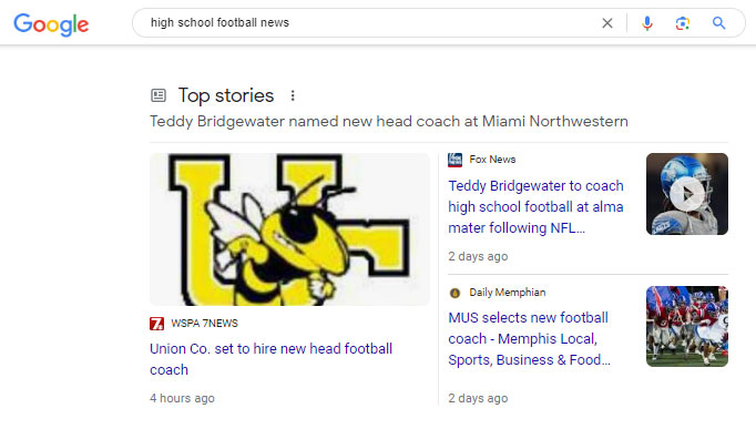 Example of data from news sites with structured data mark up Example of data from news sites with structured data mark up